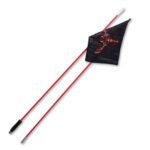 Dessert Flag Pole w/ Quick Release Mount Red Center Split Pole